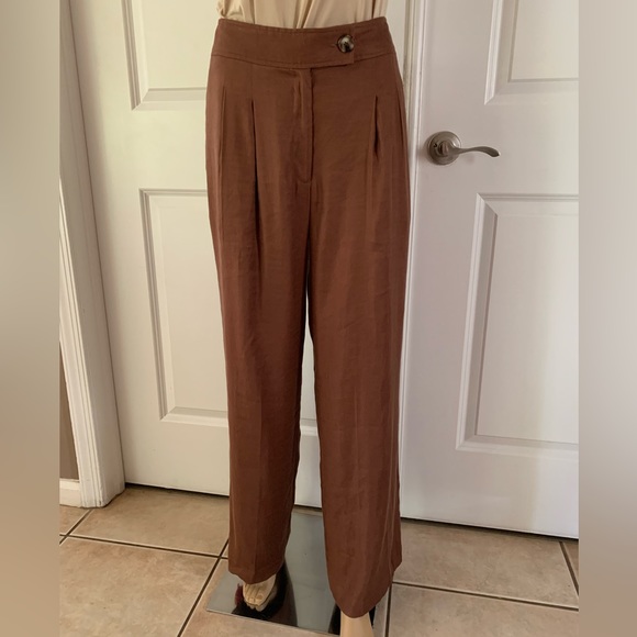 Elie Tahari Linen Blend Wide Leg Pants - Picture 5 of 17